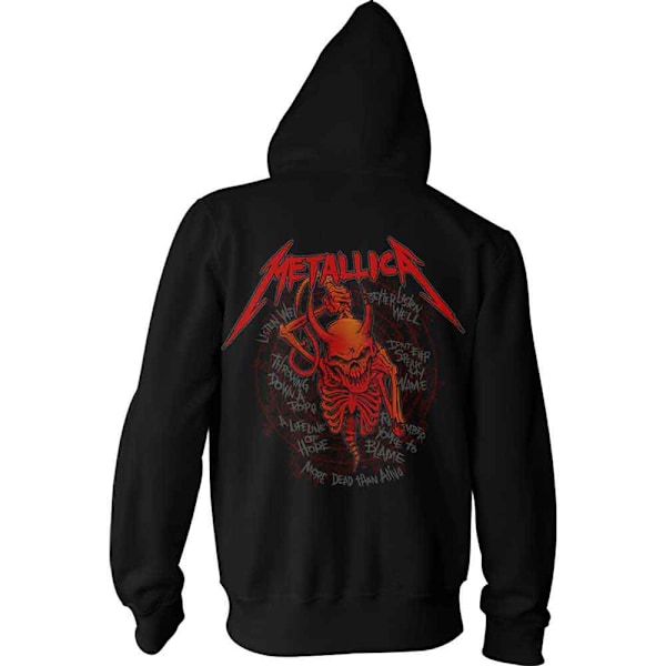 Metallica Unisex Adult Screaming Skull Hoodie S Svart/Röd Black/Red S