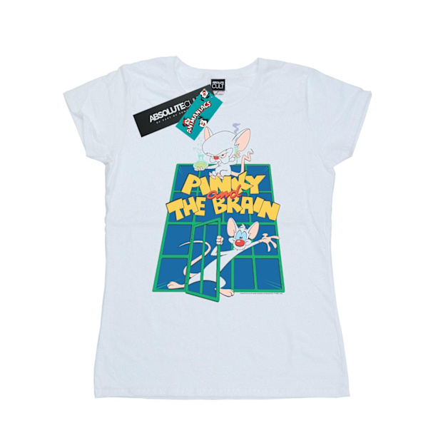 Animaniacs Dam/Kvinnor Pinky And The Brain Laboratory Bomull White M
