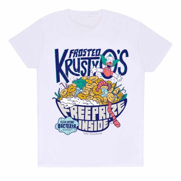Simpsons unisex vuxen Krusty O´s Frosted T-shirt L Vit White L