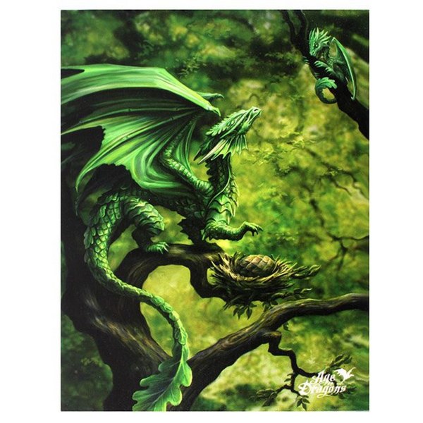 Age Of Dragons 19x25cm Forest Dragon Canvas One Size Grön Green One Size