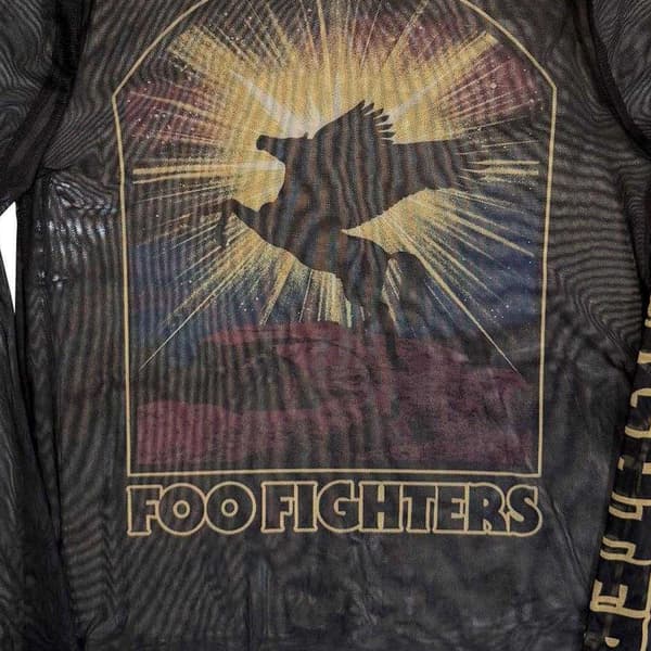 Foo Fighters Dam Pegasus Mesh Långärmad Crop Top L Black L