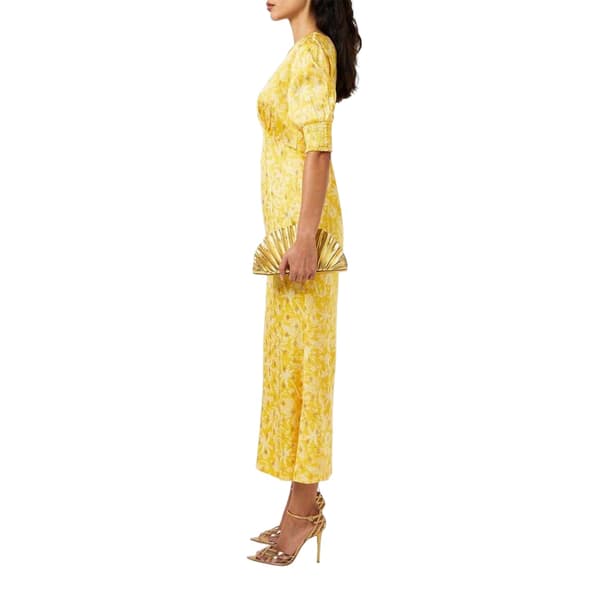 Never Fully Dressed Dam/Kvinna May Maxiklänning med heltäckande tryck Yellow 8 UK