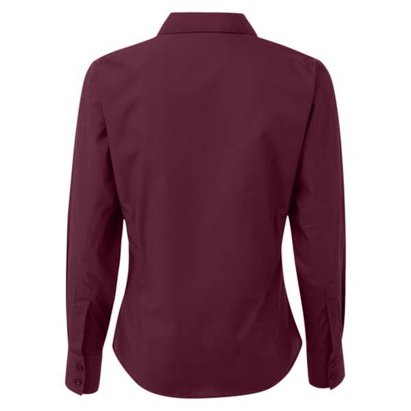 Premier Dam/Kvinnor Poplin Långärmad Blus 16 Aqua Aqua 16
