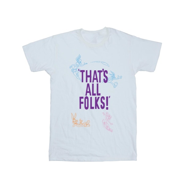 Looney Tunes Boys That´s All Folks T-shirt 9-11 år Vit White 9-11 Years