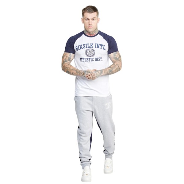 SikSilk Unisex Vuxen Kontrast Joggingbyxor XS Grå Grey XS
