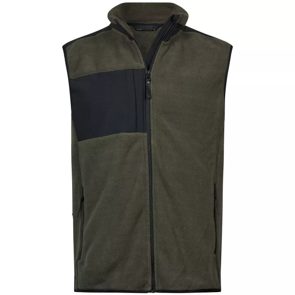 Tee Jays Mens Mountain Fleece Body Warmer S Djupt grön/svart Deep Green/Black S