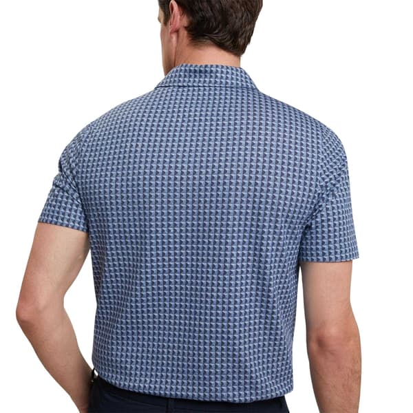 Ted Baker Herr Geometrisk Kortärmad Pikétröja S Marinblå Navy S