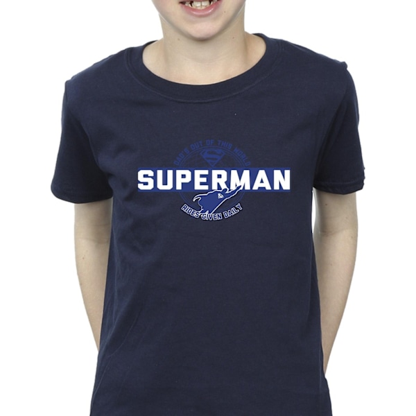 DC Comics Boys Superman Out Of This World T-Shirt 9-11 år Na Navy Blue 9-11 Years