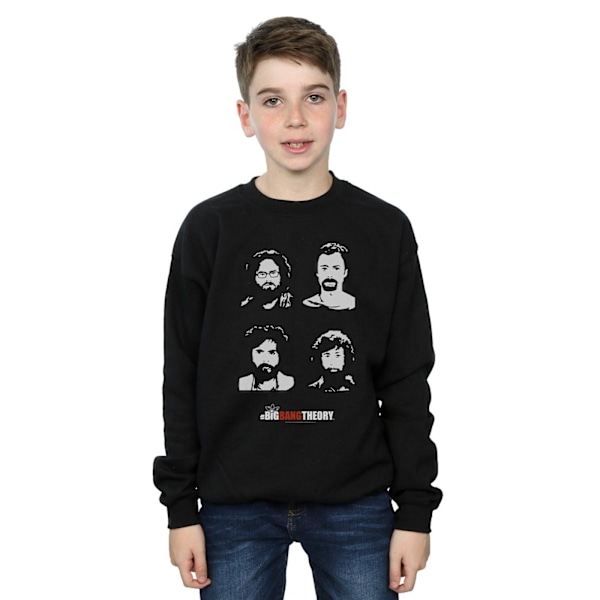 The Big Bang Theory Boys Expedition Beards Sweatshirt 5-6 år Black 5-6 Years