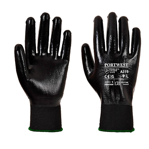 Portwest A315 All-Flex Grip Handskar L Svart Black L