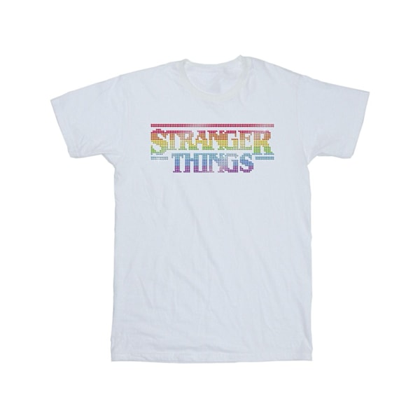 Netflix Stranger Things Rainbow Dot Logo T-shirt L Vit White L