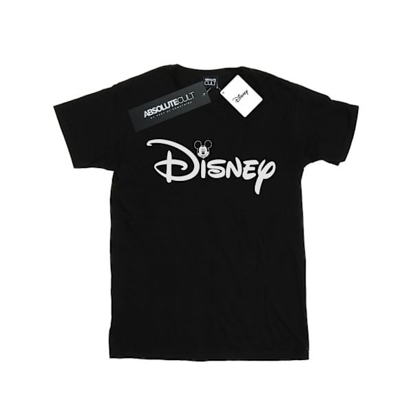 Disney Girls Mickey Mouse Head Logo Bomull T-shirt 12-13 år Black 12-13 Years