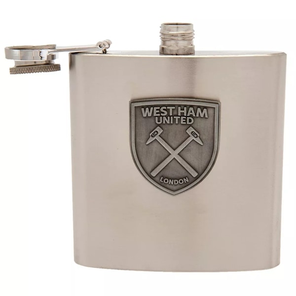 West Ham United FC Crest Rostfri Fickplunta One Size Ste Steel One Size