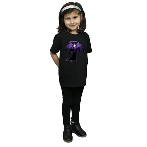 Harry Potter T-shirt i bomull med silhuett av kyrkogården, flickor, 5-6 år Black 5-6 Years