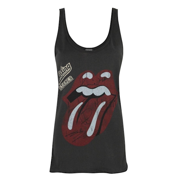 Amplified Dam/Kvinna Rolling Stones Autograf Tank Top XL Kol Charcoal XL