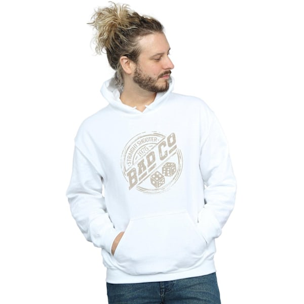 Bad Company Mens Straight Shooter Hoodie L Vit White L