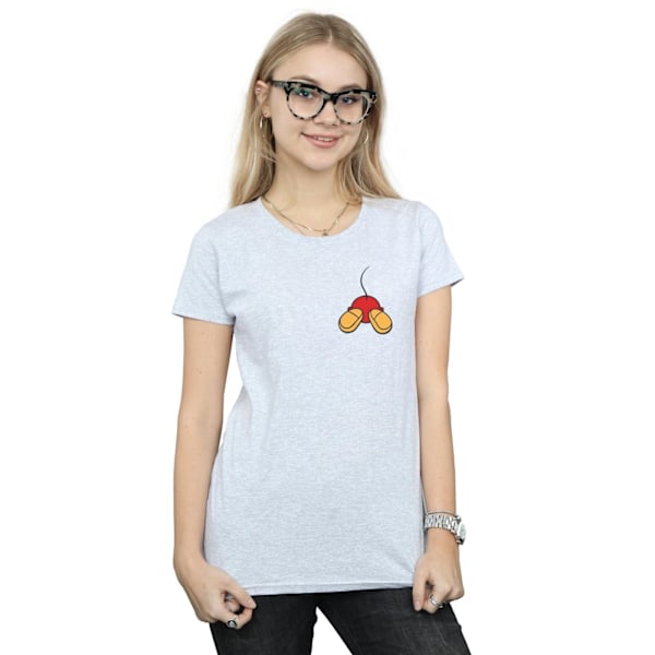 Disney Dam/Kvinnor Mickey Mouse Baksida Bröst Tryck Bomull Sports Grey XL