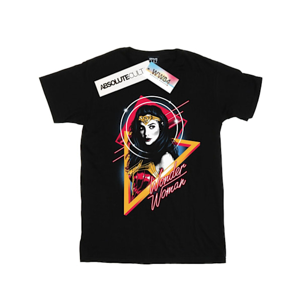 DC Comics Dam/Kvinnor Wonder Woman 84 Diana 80-talets Triangel Bomull Boyfriend T-shirt Black L