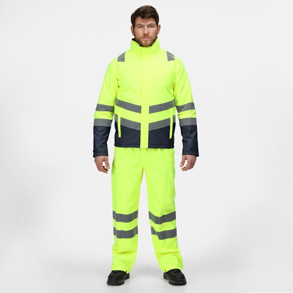 Regatta Professional Herr High-Vis Vadderad Jacka M Gul/Marinblå Yellow/Navy M