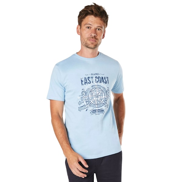 Maine Mens East Coast Crest T-Shirt S Ljusblå Light Blue S