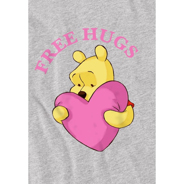 Nalle Puh Barn/Kids Kramar Alla hjärtans dag T-shirt Sport Heather 7-8 Years
