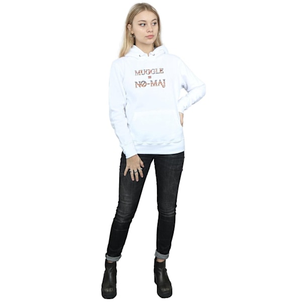 Fantastiska vidunder Kvinnor/Damer Ingen Muggle Ingen Maj Hoodie S Vit White S