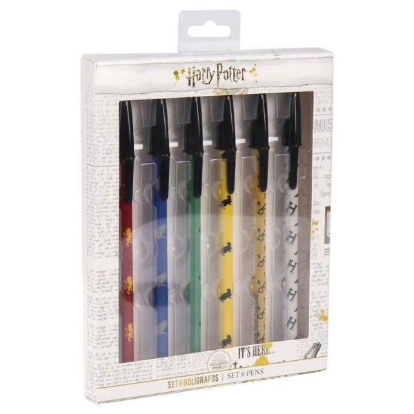 Harry Potter Kulspetspenna Set (Pack med 6) En one size Flerfärgad Multicoloured One Size
