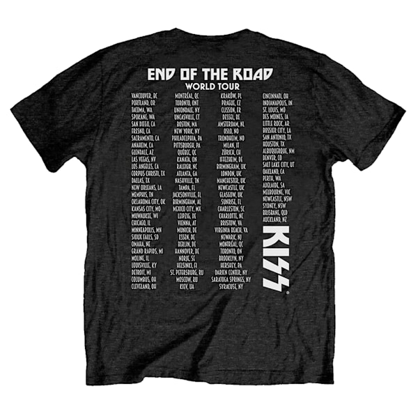 Kiss Unisex Adult End Of The Road Tour Bomull T-shirt M Brindle Brindle M