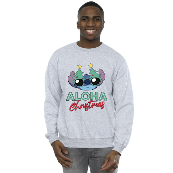 Disney Herr Lilo And Stitch Julgran Tröjor Sweatshirt M Sports Grey M