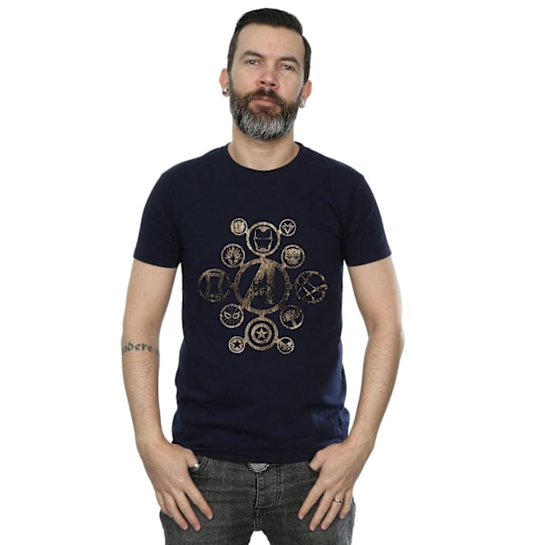 Avengers Infinity War Herr Ikoner Bomull T-shirt S Marinblå Navy Blue S
