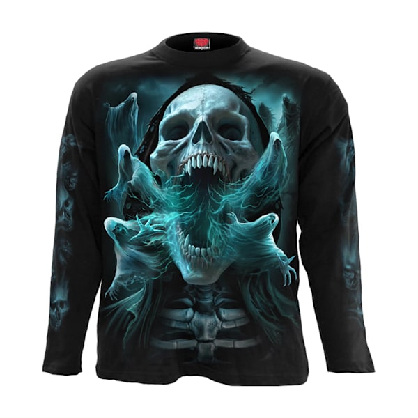 Spiral Direct Unisex Vuxen Ghost Skull Långärmad T-shirt XL Black XL