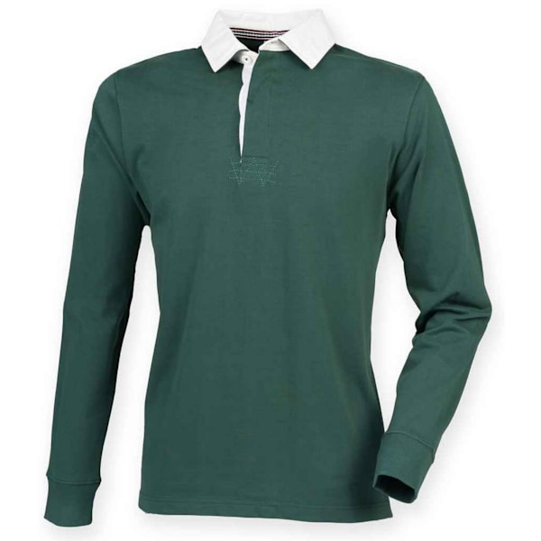 Front Row Premium Rugbytröja för män XL Flaskgrön Bottle Green XL
