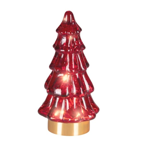 Kaemingk Julgran LED Juldekoration (2-pack) 13 Red 13cm x 6cm x 6cm