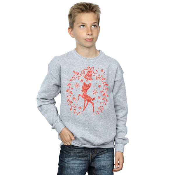 Disney Boys Bambi Julkrans Sweatshirt 5-6 År Sport Sports Grey 5-6 Years