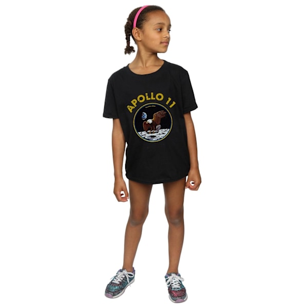 NASA Girls Classic Apollo 11 Bomull T-shirt 9-11 år Svart Black 9-11 Years