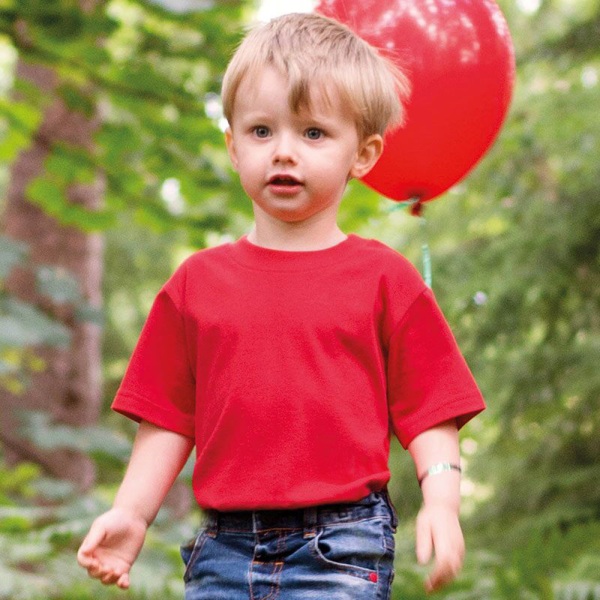 Larkwood Baby/Childrens Crew Neck T-Shirt / Schoolwear 12-18 Re Red 12-18