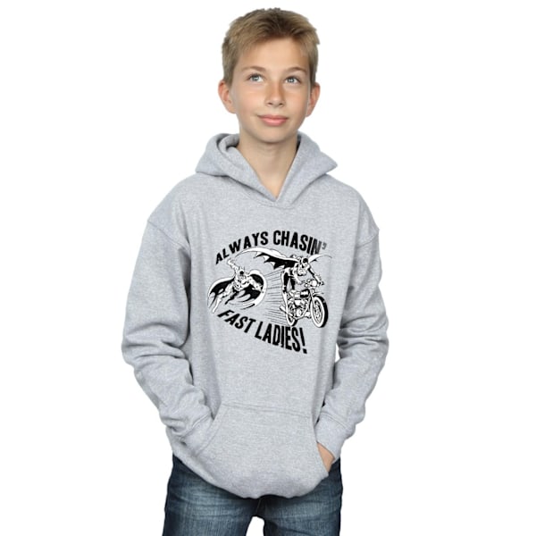 DC Comics Boys Batman Always Chasin´ Hoodie 12-13 År Sport Sports Grey 12-13 Years