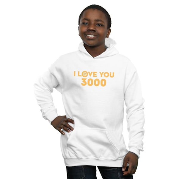 Marvel Pojkar Avengers Endgame Jag Älskar Dig 3000 Arc Reactor Hoodie White 7-8 Years