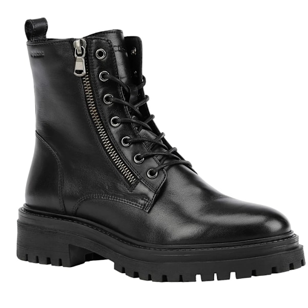 Geox D Iridea F Ankle Boots i Läder för Kvinnor/Dam 5 UK Svart Black 5 UK