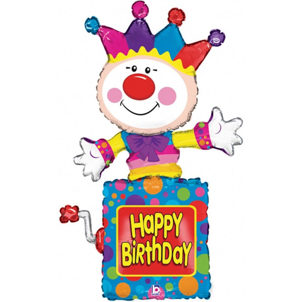 Betallic Jack In The Box Metallic Birthday Foil Balloon One Size Multicoloured One Size