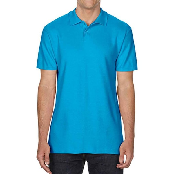 Gildan SoftStyle Double Pique Poloskjorta 4XL Safirblå Sapphire Blue 4XL