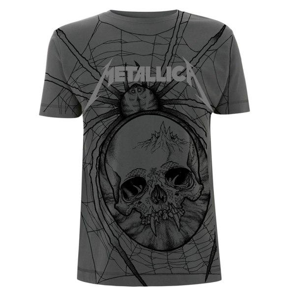 Metallica Unisex Vuxen Spider T-shirt L Grå Grey L