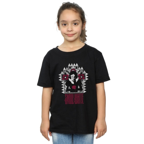 Disney Princess Girls Snövit skev bomull T-shirt 5-6 år Black 5-6 Years