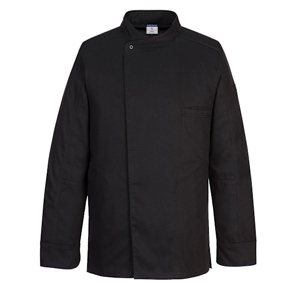 Portwest Herr Surrey Långärmad Kockjacka XL Svart Black XL