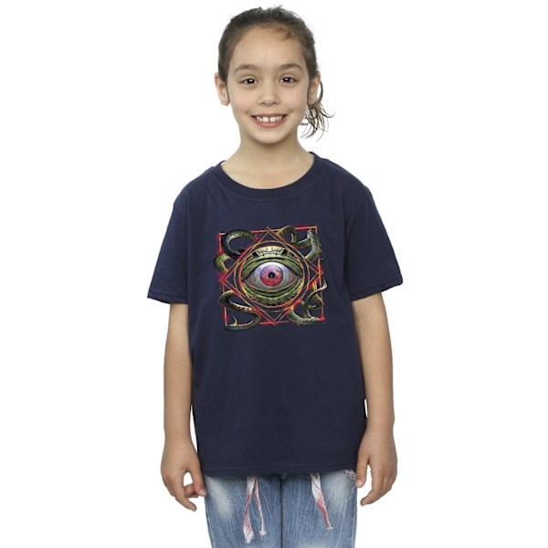 Marvel Girls Doctor Strange Snake Eyes Bomull T-shirt 9-11 år Navy Blue 9-11 Years