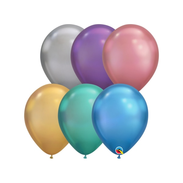 Qualatex Latex Rund Ballong (Förpackning med 100) One Size Multicolour Multicoloured One Size