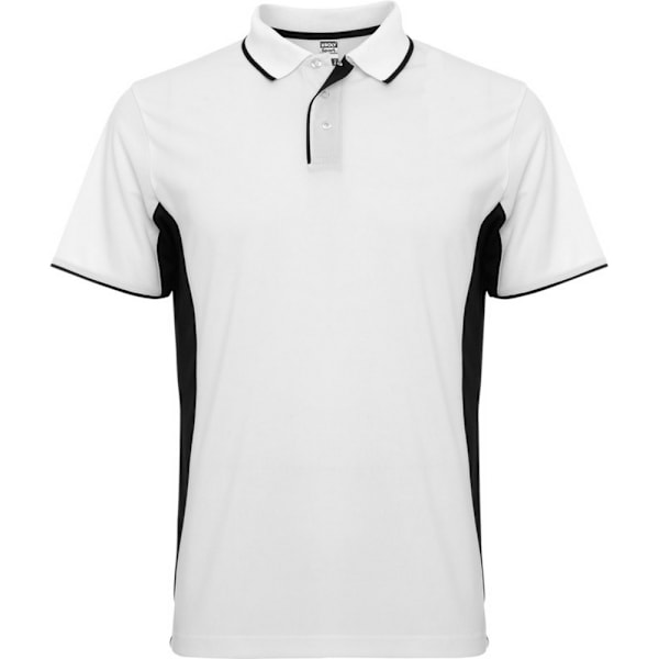 Roly Unisex Vuxen Montmelo Kortärmad Sportpolotröja 3XL White/Solid Black 3XL