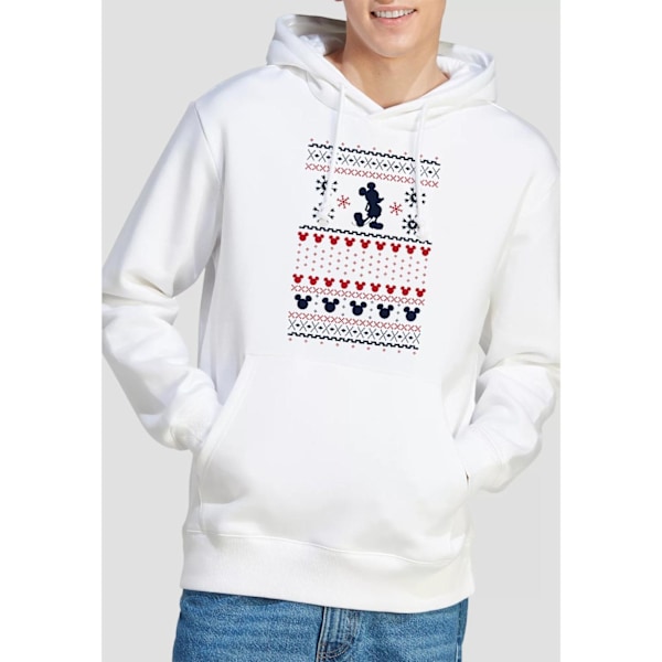 Disney Herr Mickey Mouse Jultröja Hoodie XL Vit White XL