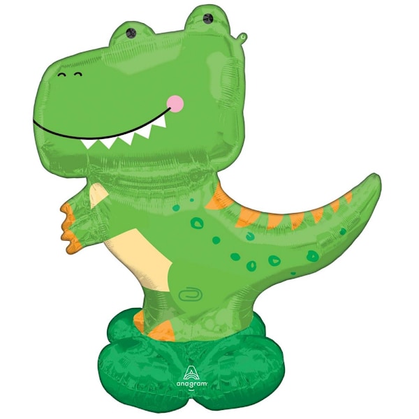 Amscan AirLoonz T-Rex Folieballong One Size Grön/Orange/Krämfärgad Green/Orange/Cream One Size