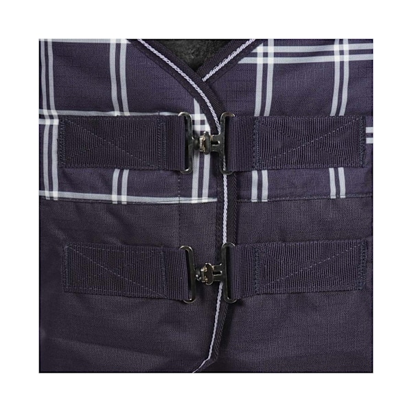 Saxon Defiant Combo Neck Plaid Midweight Horse Turnout Rug 6´ N Navy 6´